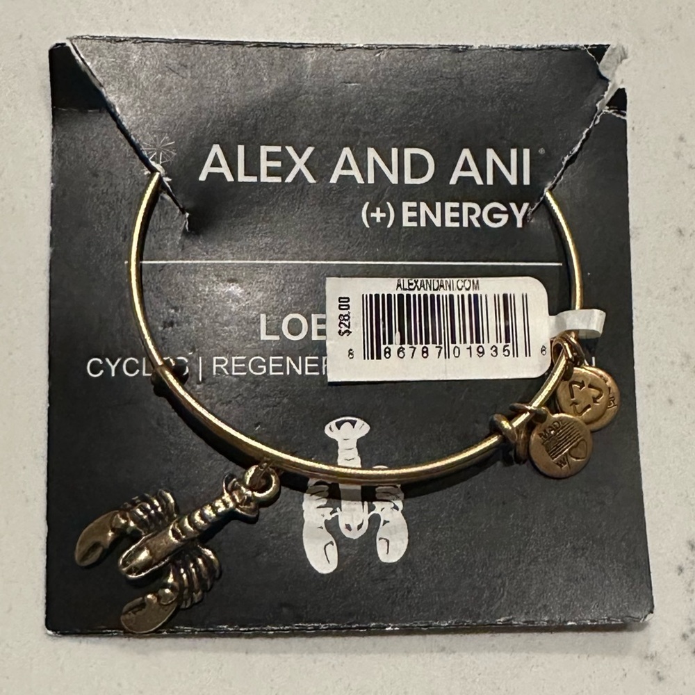 Alex and Ani Gold Lobster Bracelet